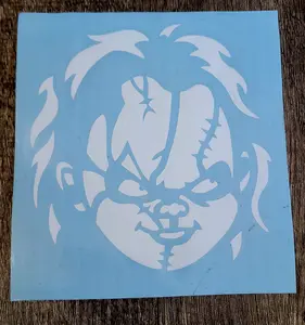 Chucky Child's Play Good Guy Doll Vinyl Car Decal Sticker Handmade in USA Premium Outdoor Vinyl Water & UV Resistant Easy Application Decal