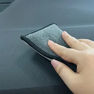 1pc Auto Interior Fleece Scrubbing Sponge For Plastic Leather Car Cleaning Microfiber Towel Wax Sponge Car Cleaning Tools