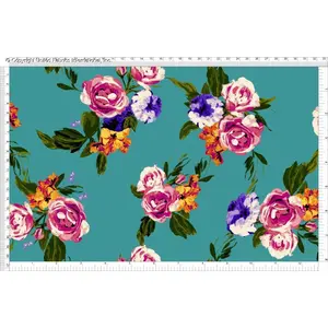 Challis Rayon Printed First Crush, Floral Fabric, Rayon Fabric, Dress Fabric, Sewing Fabric