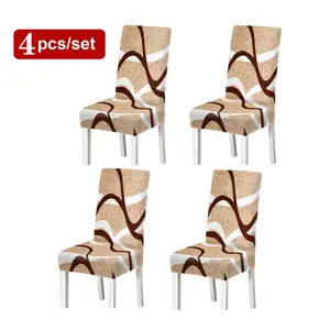 2 pieces/4 pieces/6 pieces elastic chair covers, Party Chair Covers, with geometric pattern, designed for decorating seat protectors, suitable for dining rooms, kitchens, and wedding parties.