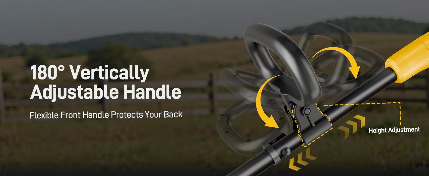 GEVEELIFE 20V Cordless Tiller Cultivator, 2×4.0Ah Battery Powered Rototiller, 12" Tilling Width, 8" Depth, 360RPM Garden Tiller, Electric Tiller for Gardening, Lawn & Soil Cultivation GEVEELIFE 20V Cordless Tiller Cultivator, 2×4.0Ah Battery Powered Rototiller, 12" Tilling Width, 8" Depth, 360RPM Garden Tiller, Electric Tiller for Gardening, Lawn & Soil Cultivation