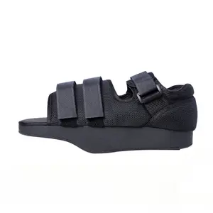 Adjustable Post-op Walking Shoe with 3 Straps, Open-toe Recovery Shoe for Broken Toe, Foot Fracture, Bunion Surgery