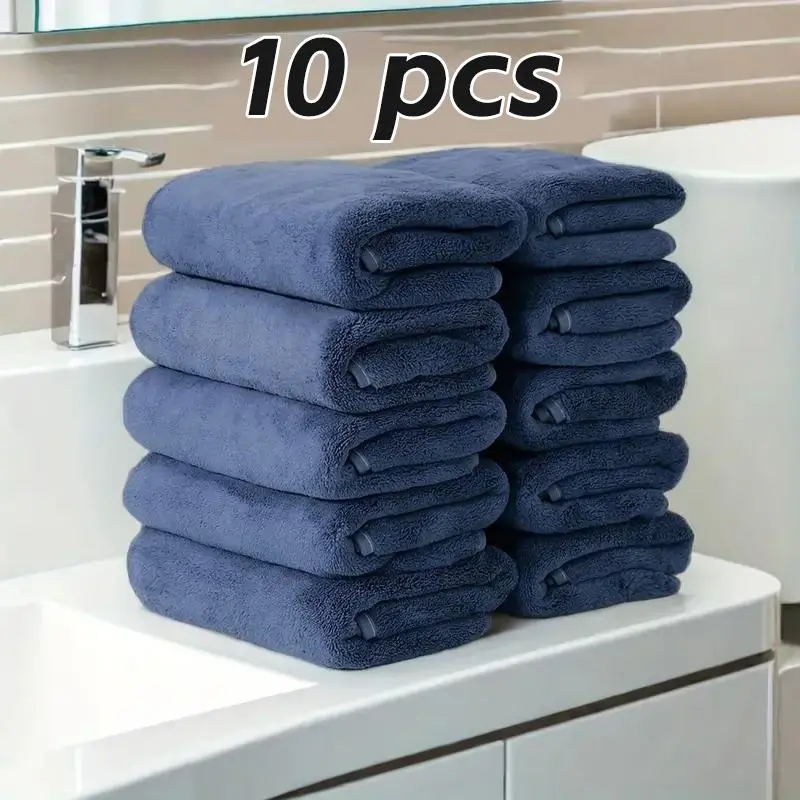 Soft Microfiber Hand Towel, 10pcs/set High Absorbency Towel, Soft & Absorbent Towel for Home, Shower, Gym, Sauna, Hand Towels For Bathroom, Bathroom Towel Set, Super Absorbent Towel