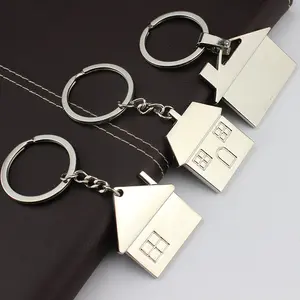 House Key Chain Hut Small Gift Key Pendant New Real Estate Opening Gift  Can Be Used As Carrier For Laser Engraving
