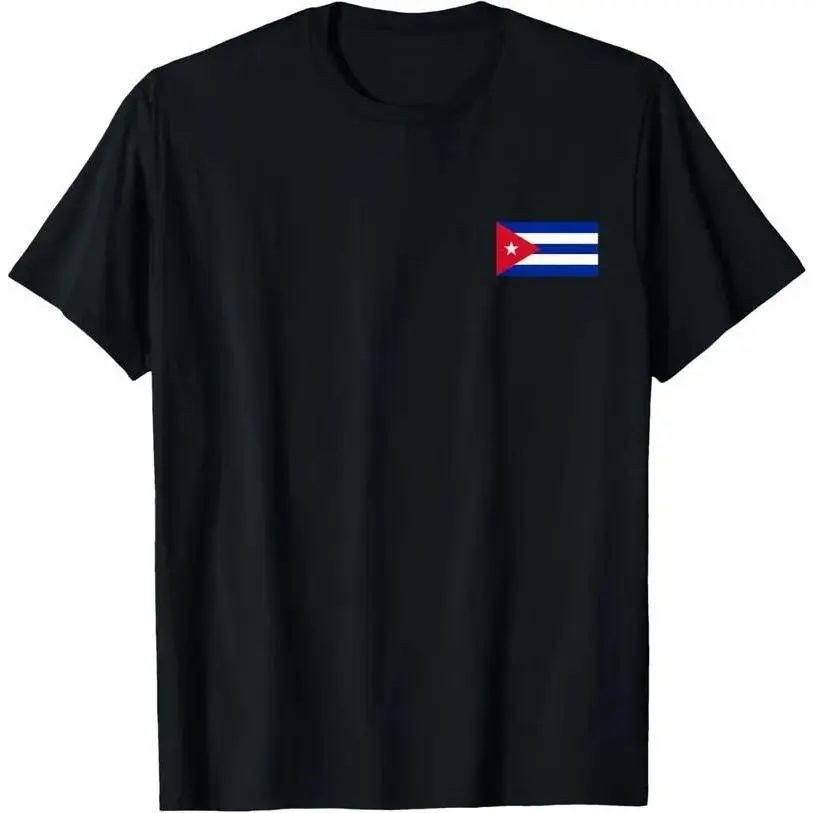 100%cotton Cuba Flag Bandera Cubana Cuban Flags Gift Men Women T-Shirt
