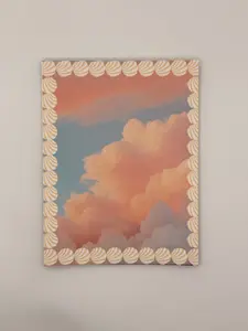 Pastel Concha Border Notepad – Cloud & Concha Design