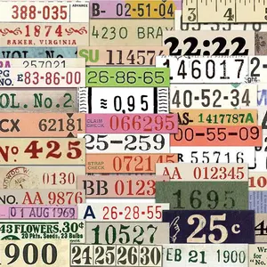 Vintage Number Label Sticker, 50pcs/set Retro Number Label Sticker, DIY Decorative Sticker for Phone, Computer, Guitar, Bag, Water Cup, Scrapbook