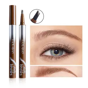 [2 PACK]2CHILL 4D Eyebrow Pen, Microblading Eyebrow Pencil, Long Lasting, Waterproof Easy To Color, Create Natural Hair-Like Brows, Micro-Fork Tip