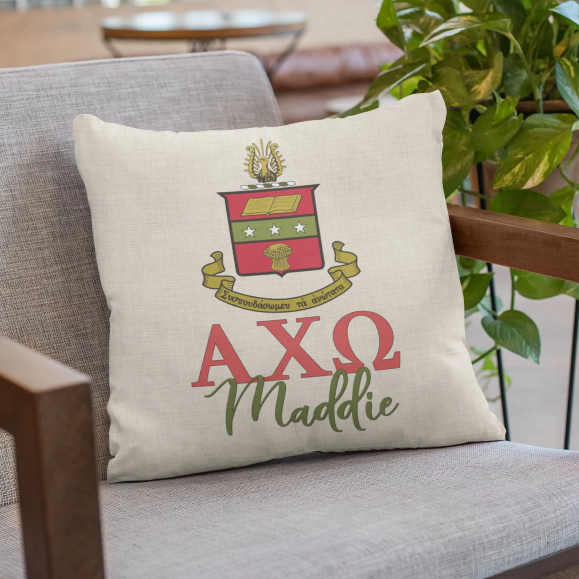 Alpha Chi Omega Sorority Pillow - Perfect Custom Big Little Gift!