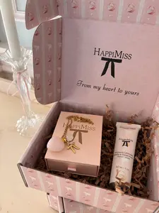 Rose Quartz Heart Perfume Necklace & Lotion Gift Set