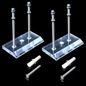 2 Pack Skateboard Wall Mount with Installation Screws Display Hanger for Storing and Displaying Skis Snowboards Scooters Longboards and More