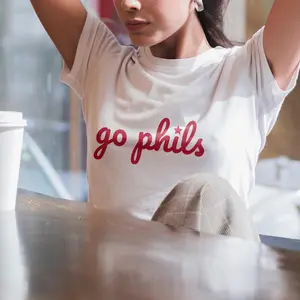 Philadelphia Baseball Baby Tee, Philly - Go Phils Baby Tee, Gift for Philly Fan Trendy Summer Baseball Baby Tee