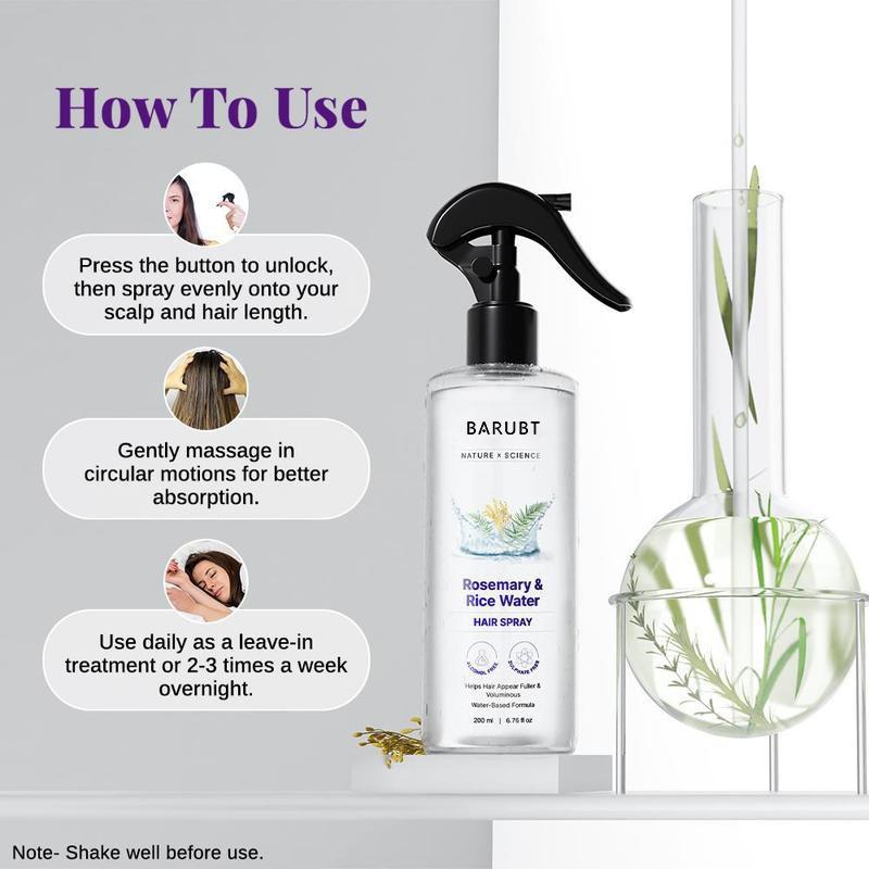 Rosemary Water Spray, Plant Extract, Helps Reduce Hair Loss, Nourish Hair, Smoothing Hair Care Spray
