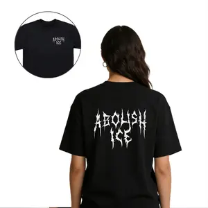 Unisex Abolish ICE   Cotton Vintage T-Shirt, Retro Bold Slogan Human Rights Immigration Awareness Graphic Tee