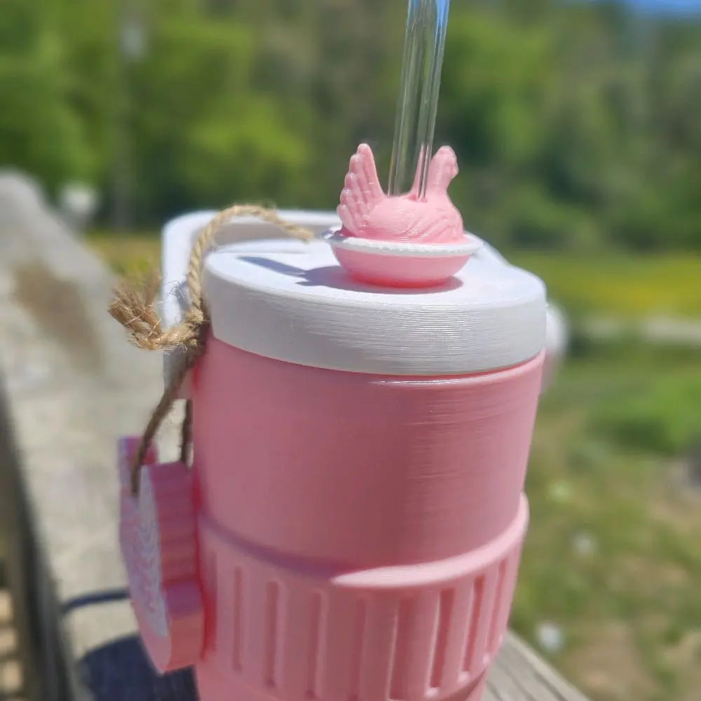 mini can holder koozie 12 oz with Swan Design,  Perfect for Beverages