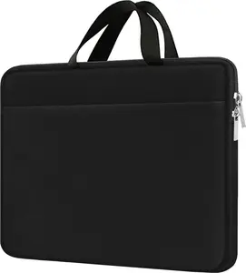 Laptop Sleeve Case 15.6 inch, Durable Travel Laptop Bag HandBag Shockproof Protective Computer Cover Carrying Bag Briefcase for 15" 15.6" Laptop Notebook Ultrabook, (Black)Gift.