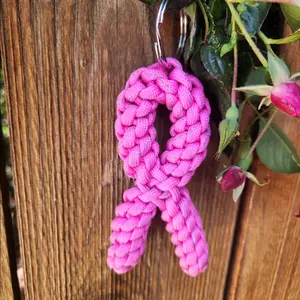 Breast Cancer Awareness Ribbon Keychains