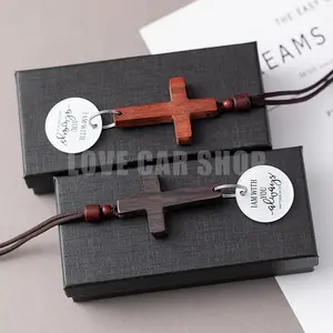 Bible Verse Car Rearview Hanging Cross Ornament,Car Rearview Mirror Cross Pendant,Christian Accessories