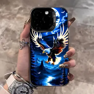 Majestic eagle Pattern Acrylic TPU mobile phone case applicable for iPhone 16ProMax 15 14 13 12 11 Plus cases durable shockproof protection urban sophisticated phone case cute nic natalie reynolds mosnovo  protective case