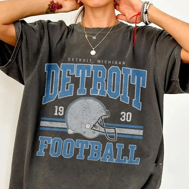 De.troit Football Vintage Style Shirt, Retro Football Shirt, Detroit Fan Gift Game Day