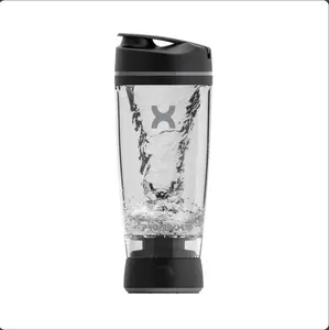 Promixx Original Shaker Bottle - Battery-powered for Smooth Protein Shakes - BPA Free 20oz Cup (Black)