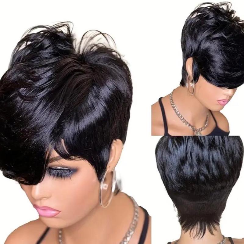 Pixie Cut Human Hair Wig - Natural and Realistic-Looking