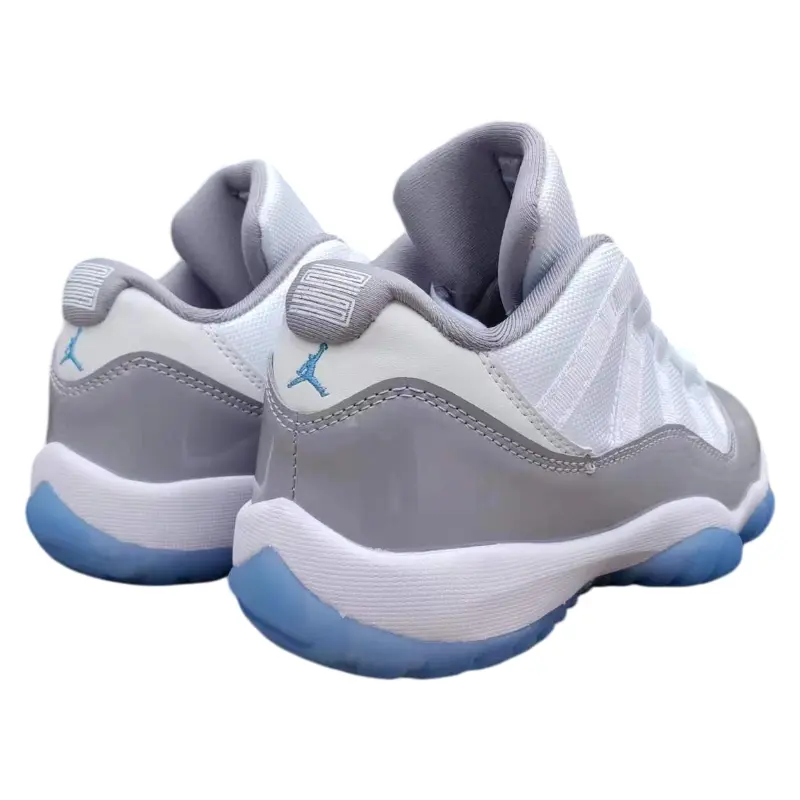 Streetwear basketball kicks that instantly elevate every soft muted light gray neutral daily outfit, sweat-wicking perforated mesh leather upper adopting off-white mesh base with glossy light gray patent contrast trim, built-in multi-hole side vent cutout