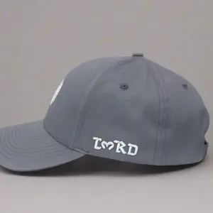 L3RD Lion Logo Classic Hat - Gray Cap with White Embroidered Text and Logo Design