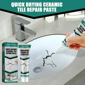 Jue Fish Tile Grout Repair Paste, Crack-Filling Adhesive Glue for Tiles Marble Bathtub Furniture, Easy Application & Long-Lasting Grip