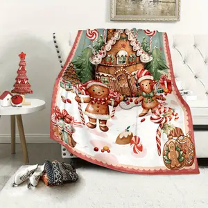 Festive Christmas Gingerbread Blanket - Soft, warm, perfect for cozy winter decorations that bring ultimate comfort and warmth
