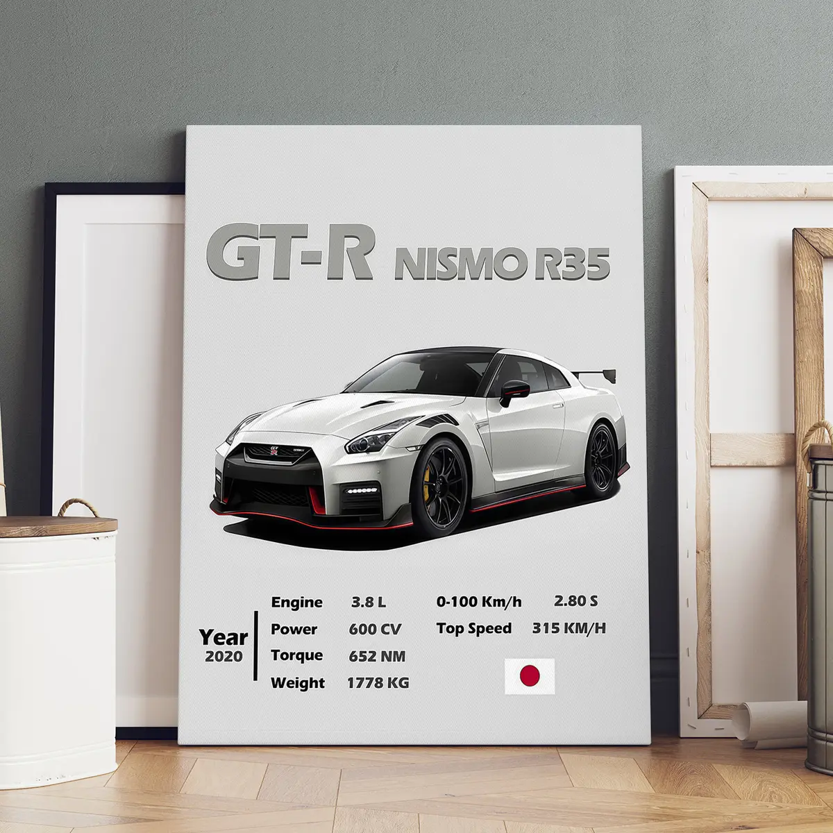 1 Count wooden frame canvas, Supercar poster, Wooden Wall Art, cool car pattern decoration, fashion art corridor office mural, exquisite poster home decoration, Ideal gift, HD, waterproof art, Artwork