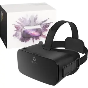V5 VR Headset for  & 5.5in-7.0in Screen Phone & 100+ Apps,  Button for YouTube, 110? FOV Anti-Blue Light  Lenses, Compatible with  & Android