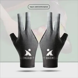Billiards Glove Ice Silk Half-Finger Pool Gloves for Snooker, Lightweight Breathable and Anti-Slip Design, Durable Single Unit, Billiard Accessories, Snooker Equipment