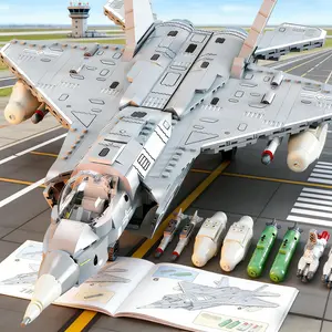 925pcs J35 Fighter Jet Building Blocks Set, Unisex Assembly Toy for Kids, High-Quality Plastic Construction Kit, Perfect Gift Idea