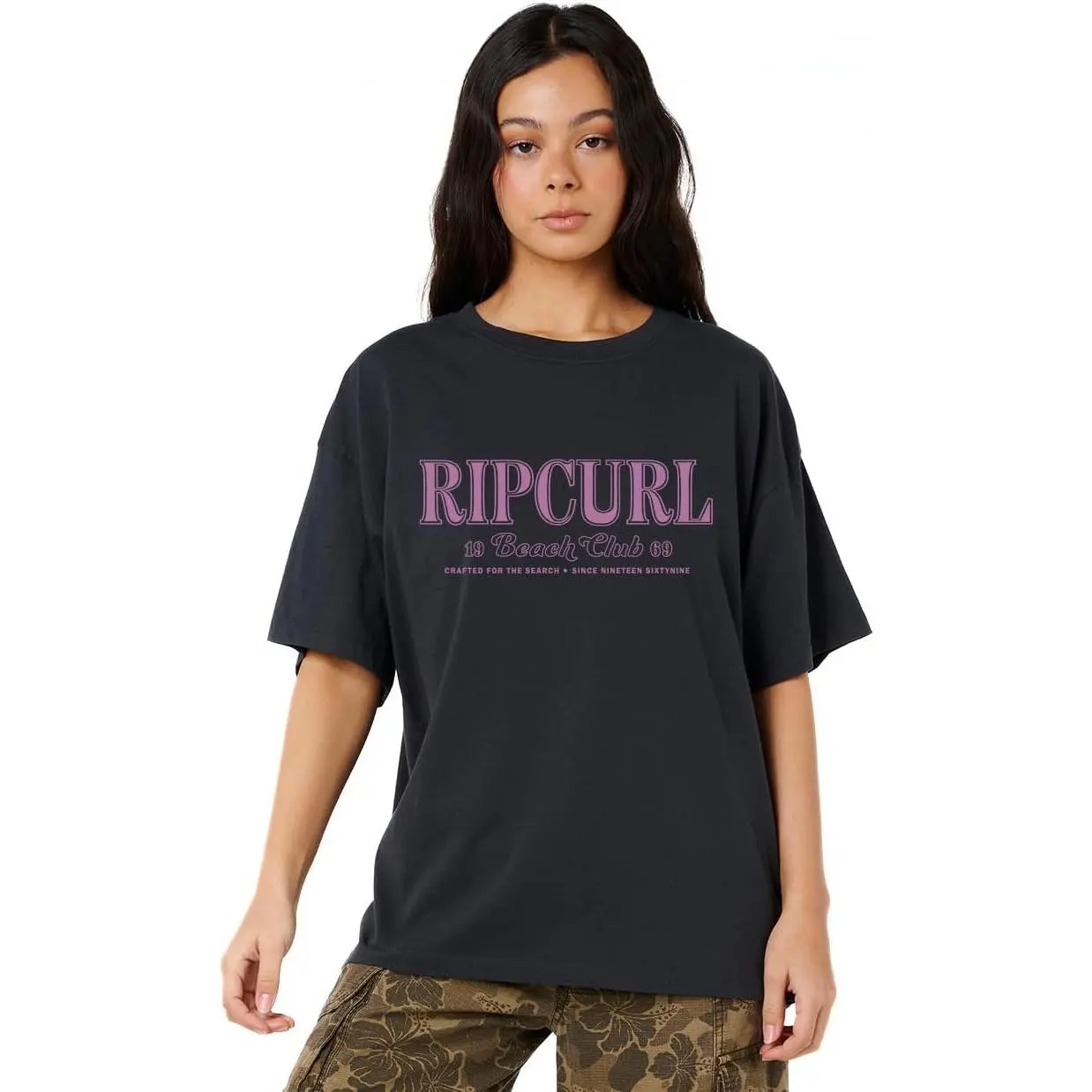 Rip Curl Women's Basic Breathable Heritage Crew Neck Short Sleeve T-Shirt, Gym & Casual Apparel