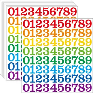 800 count 1 Inch Number Stickers,10 Sheets Vinyl  Mailbox Numbers,Self-Adhesive 0-9 Number Labels for Office,Classroom,Storage Boxes,Organizers (Multicolor, 1 Inch)