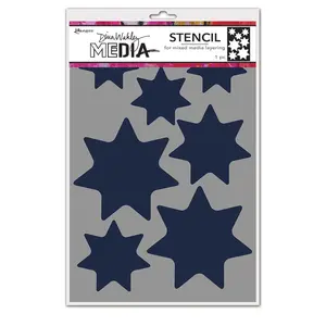 Dina Wakley MEdia Stencils Giant Stars