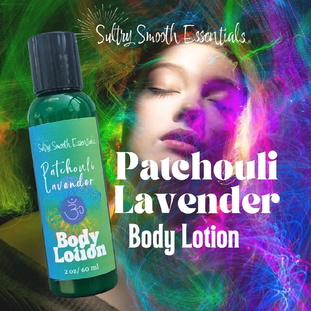 Patchouli Lavender Body Lotion Moisturizer - Soothing Body Care & Selfcare, Hydrating Formula with Avocado Oil for All-Day Hydration