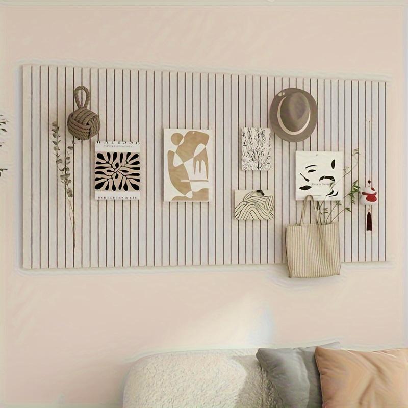 Bohemian Round Fabric Bulletin Board Noise Reduced Wall Mounted Cork Board with Thumbtacks & Strips for Photos Memos Notes 4 Color Options Home Office Classroom Memo Organization