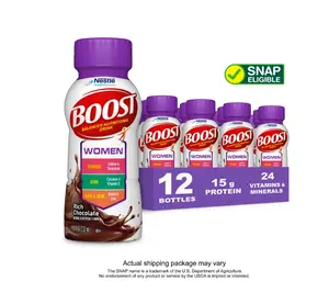 BOOST Women Nutritional Drink, Rich Chocolate, 15 g Protein, 12- 8 fl oz Bottles