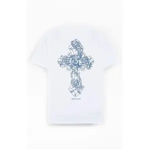 Rest Easy Men's Rose Cross T-Shirt - Multicolor