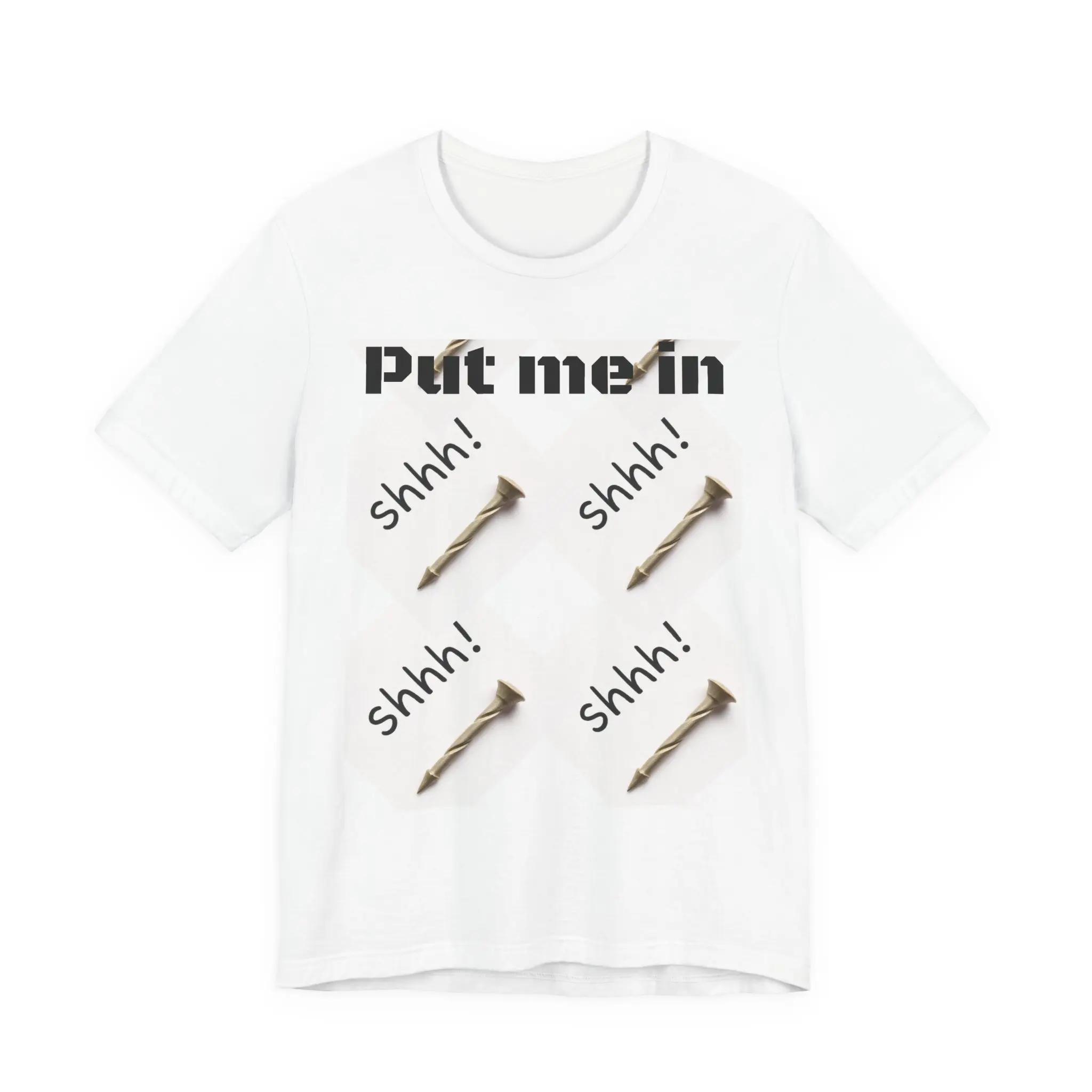 Put Me In shhh! Tee | Nail Illustration, Funny Quiet Humor