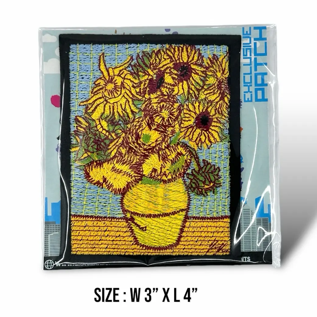 12 Sunflower Iron-On Applique Patch, Embroidery Trim for Lady's Tops, Sweatshirts, Pullovers - Sewing & Haberdashery Accessory