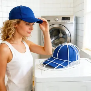 1pc Hat Washer Hat Protector Set, Suitable for Baseball Caps, Hats, Visors, Suitable for Home, Travel, Laundry, Ball Cap Washers Frame for Flat and Curved Hats, Prevents Deformation, Hat Protection Rack, Home Laundry Accessory