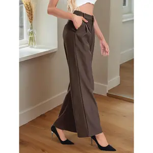 Women's Fashion Suit Pants, Women's Wide-Leg Suit Pants, Elegant and Comfortable Office and Casual Wear Custom Pants, Fashion Wide-Leg Design