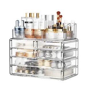 ZHIAI Stackable Storage Drawers, Acrylic Bathroom Counter Organizer Clear Makeup Organizers for Vanity, Kitchen Cabinets, Bathroom, Undersink, Home Organization and Storage