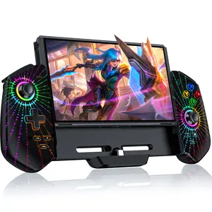 ESYWEN Switch Controller with Hall Joystick for Nintendo Switch/OLED, One-Piece Wired Switch Pro Control with Turbo/4 Game Slot/Vibration, Handheld Joypad Controller for Nintendo Switch Controller