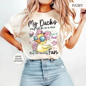 My Ducks May Not Be In A Row Shirt, Funny Duck Shirt, Duck Lover Gifts, Funny Mental Health Shirt, Cute Animal Shirt