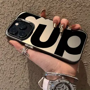 Compatible with iPhone 16 15 Pro Max Plus 14 13 12 11 X XR Letter SUP Pattern Durable shockproof Anti-Scratch PC Protective case