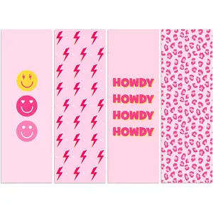 4 count School Locker  Wallpaper 12 x 36 Inch Removable School Locker Decorations Sticker Accessories(Preppy Style)